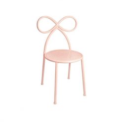 metal pink childs bow chair hire UK