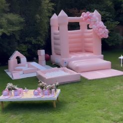 Pastel Peach Bouncy Castle Soft Play Hire