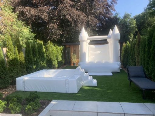 White Bouncy Castle & Ball Pit