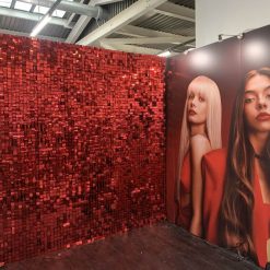 RED SHIMMER WALL