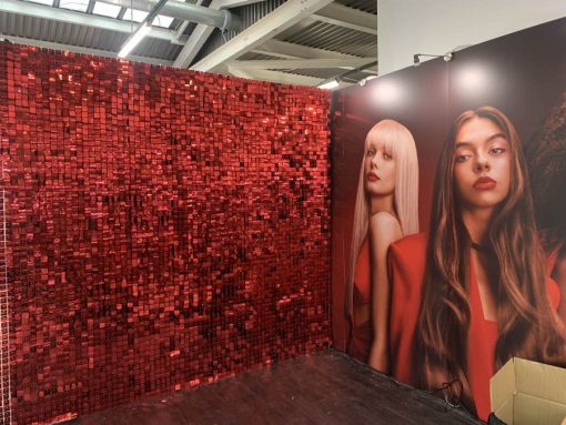 RED SHIMMER WALL