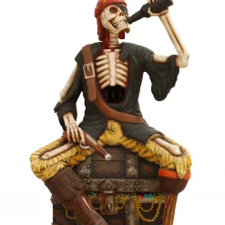 Pirate Skeleton on Treasure Chest prop