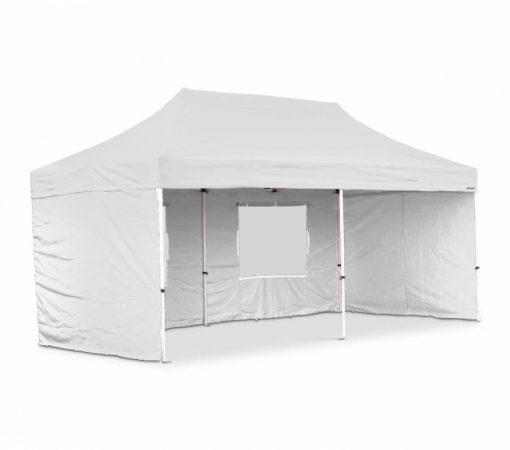 6m x 3m White Popup Marquee With Sides