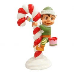 Santa Elf Painting Candy Cane