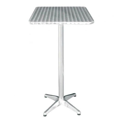 Square Poseur Aluminum Bistro Table - 2ft (60cm)