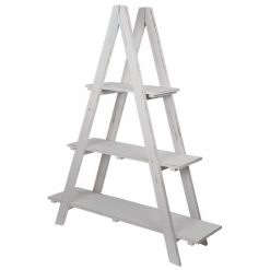 White Ladder Display Shelves