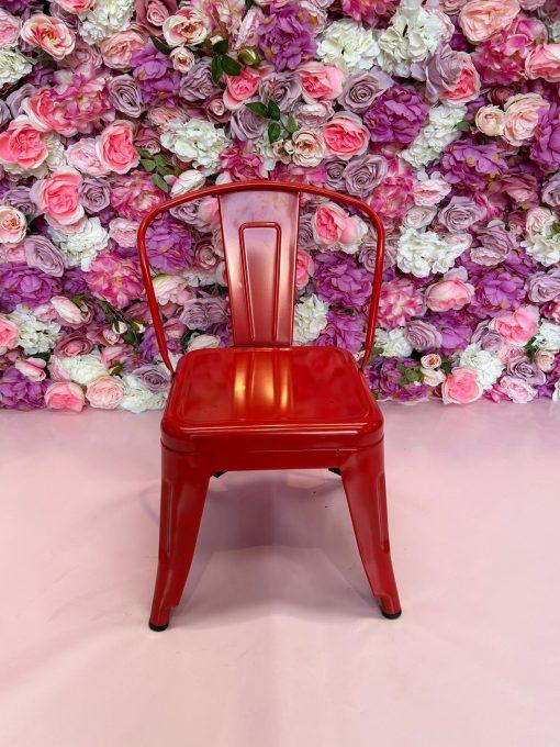 Red Metal Children Chair