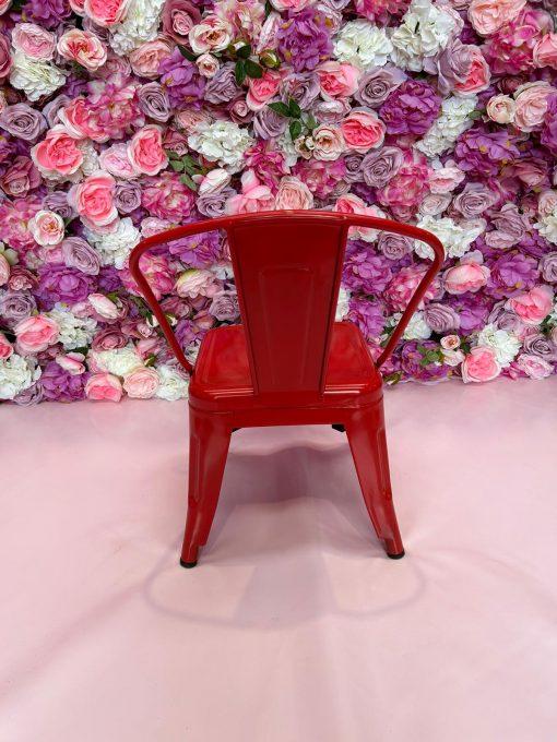 Red Metal Children Chair - Image 3