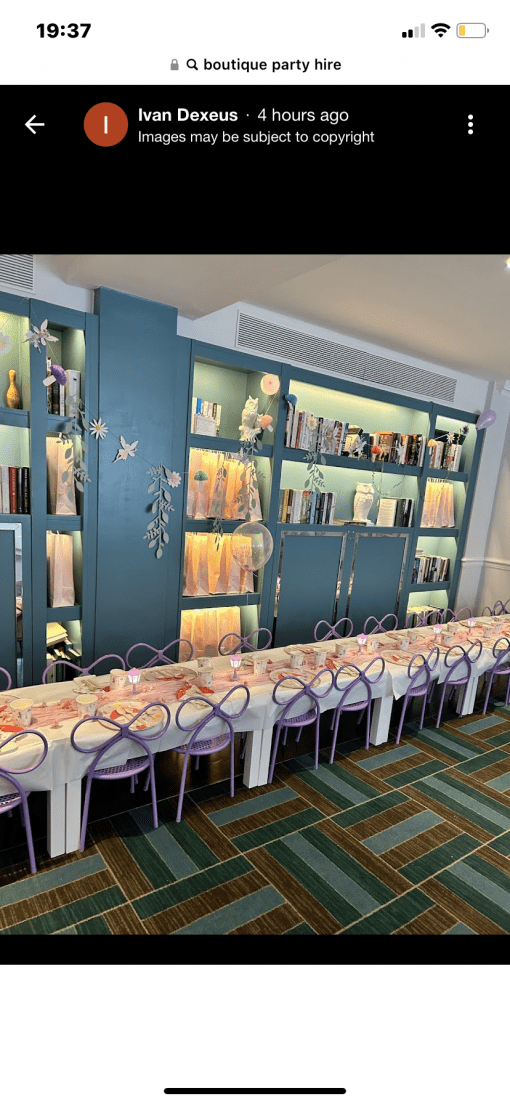 Kids Lilac Bow Chair Hire - Image 2