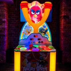 Angry Birds Whacker arcade machine available for day hire and long-term hire, featuring interactive whack-a-mole gameplay for corporate events, arcades, holiday parks and commercial venues across the UK.